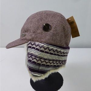 Duluth Trading Company Fair Isle Ear Flap Faux Fur Cadet Cap Hat NWT